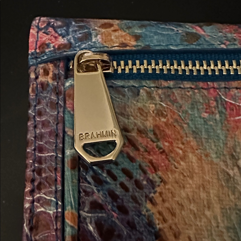 Brahmin Ady Multicolor Embossed “Crush” patterned Wallet - Picture 7 of 8